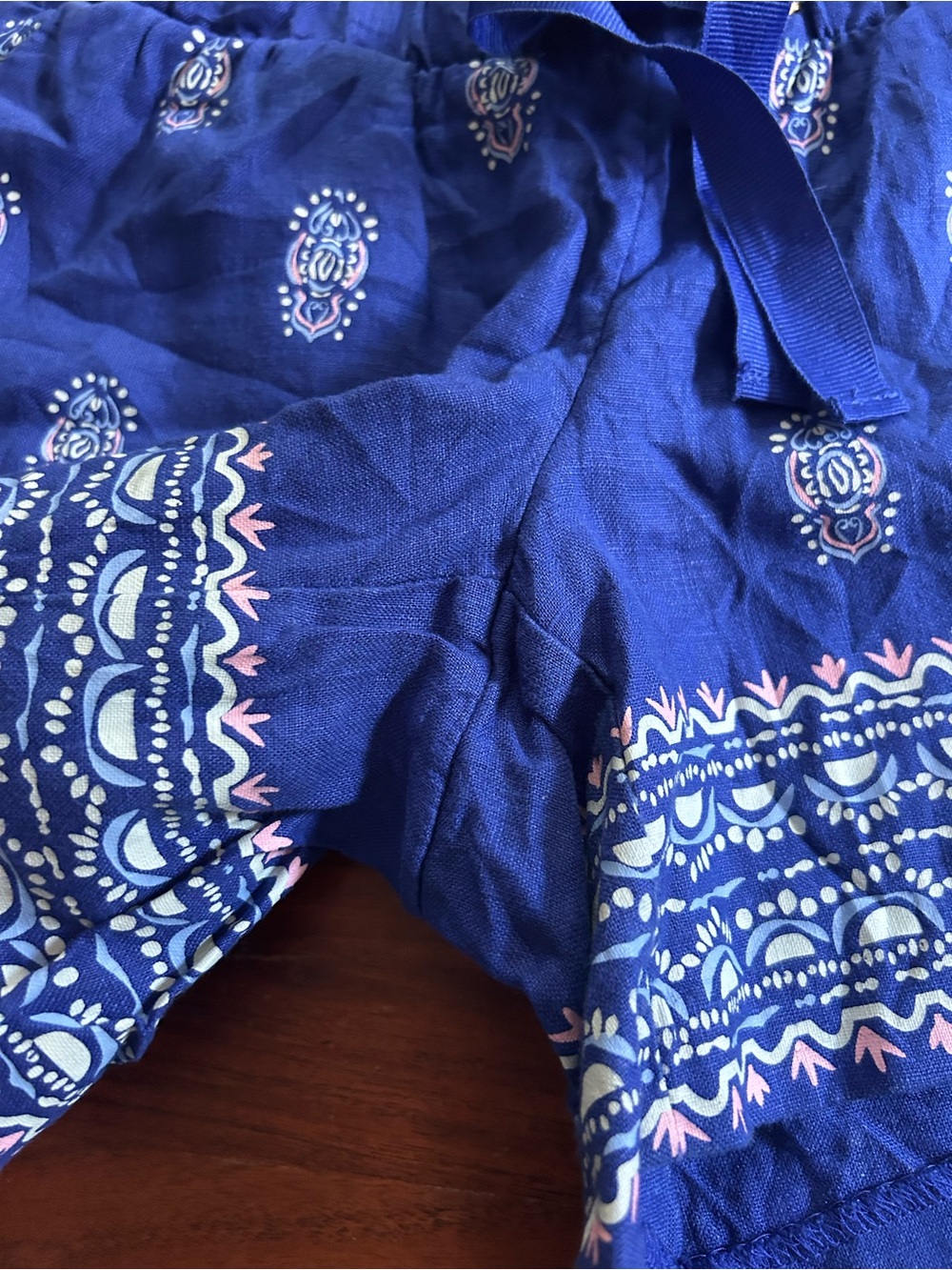 NWOT Lilly Pulitzer Lapis Lazuli Lovely lanterns Arey Linen Shorts - Picture 8 of 12